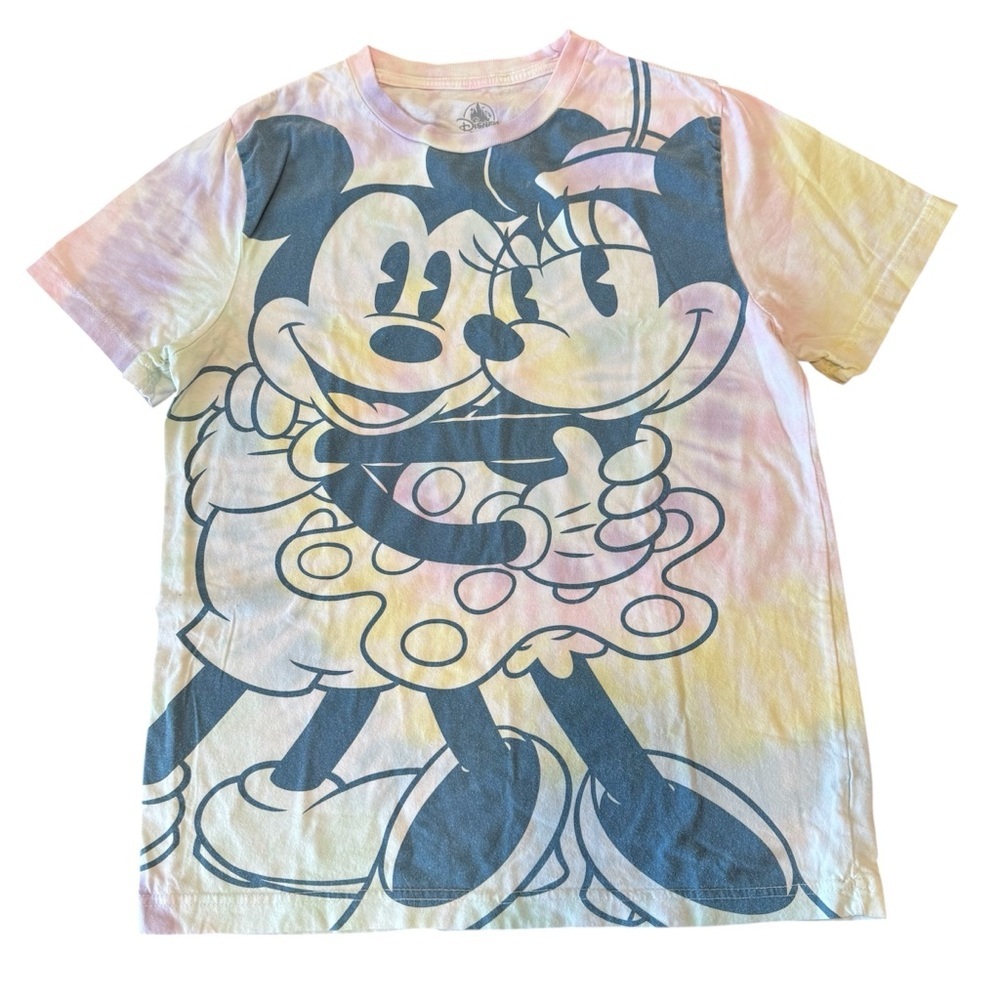 Disneyland T-Shirt Adult S Pastel Tie Dye Mickey and Minnie Mouse Hugging